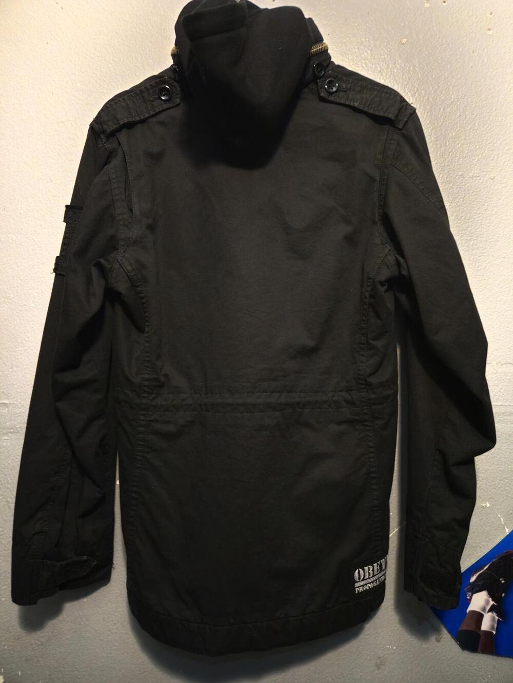 2008 OBEY POSSE X PUBLIC ENEMY BLACK MILITARY JACKET SZ MEDIUM HOLY GRAIL RARE!! - Picture 4 of 5